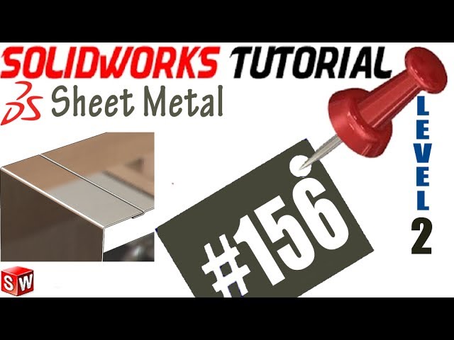 156 SolidWorks Sheet Metal Tutorial: Bending / Boundary lines, Jog feature options,  base  to tab