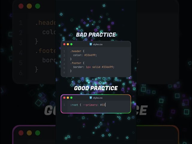 Stop repeating CSS colors! Use variables like a pro. 🎨 #CSS #WebDev #CodingTips