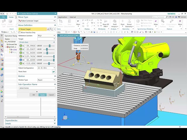 NX CAM - Robotic Pick and Place Programming