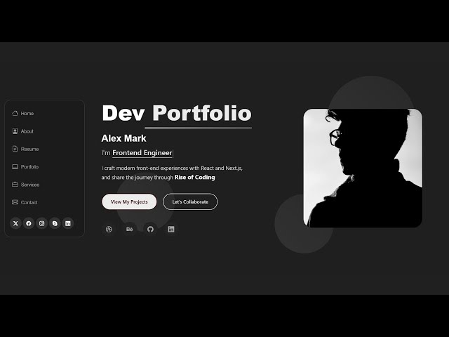 Build a Modern Responsive React Portfolio with Advanced Animations