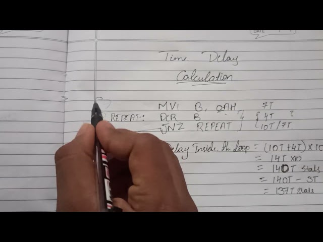 Time Delay Calculation of 8085 Microprocessor