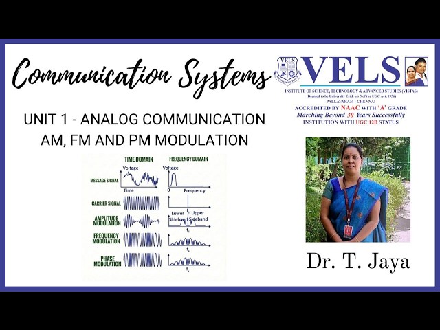 Communication Systems - Unit 1: Analog Communication AM, FM and PM Modulation