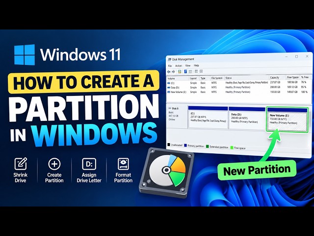 How to Create a Partition in Windows 11 | Easy Step-by-Step Guide