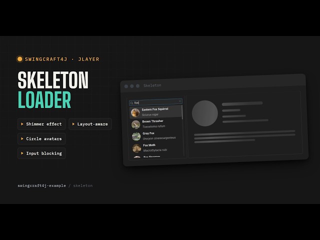 Skeleton Loader using Java Swing with FlatLaf