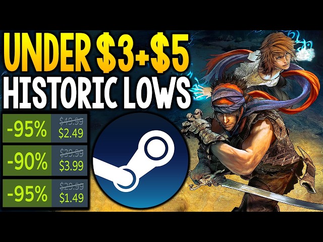 ABSOLUTELY INSANE HISTORIC LOW STEAM PC GAME DEALS - TONS OF GREAT DEALS UNDER $5 AND $3!