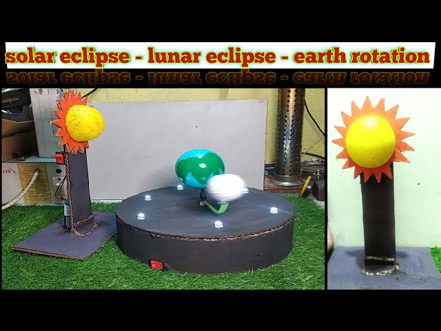 solar eclipse - lunar eclipse - earth rotation working model science project - diy #Technicalafan