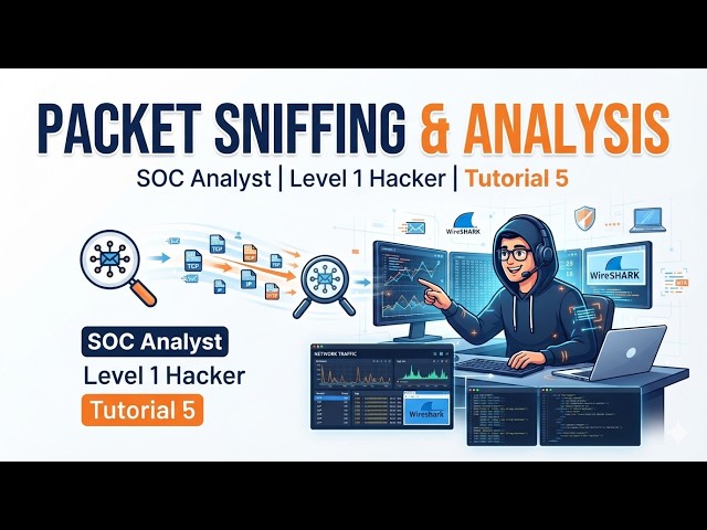 Packet Sniffing & Analysis | SOC Analyst | Level 1 | Tutorial 5
