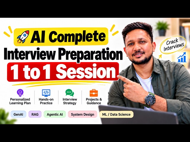 AI Complete Interview Preparation 🚀 | 1-to-1 Session | GenAI, RAG, Agentic AI & System Design