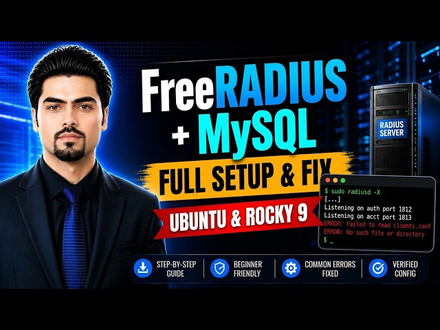 Connect FreeRADIUS to MySQL | Configure FreeRADIUS Virtual Server | Troubleshoot FreeRADIUS MySQL