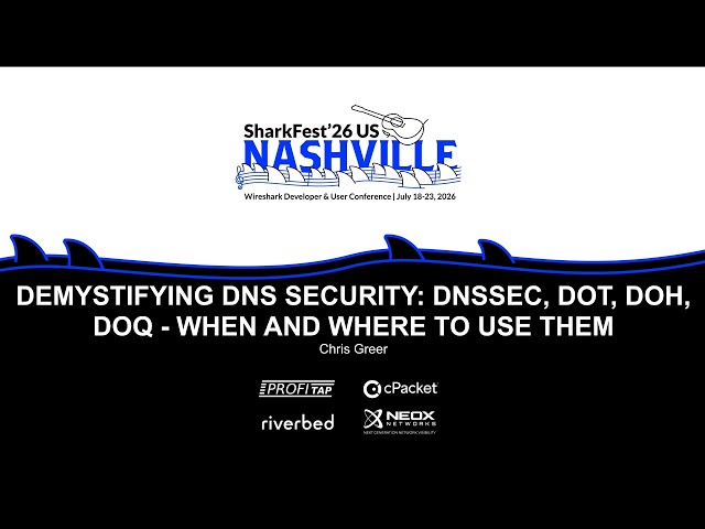 Chris Greer - Demystifying DNS Security: DNSSEC, DoT, DoH, DoQ - When and Where to Use them