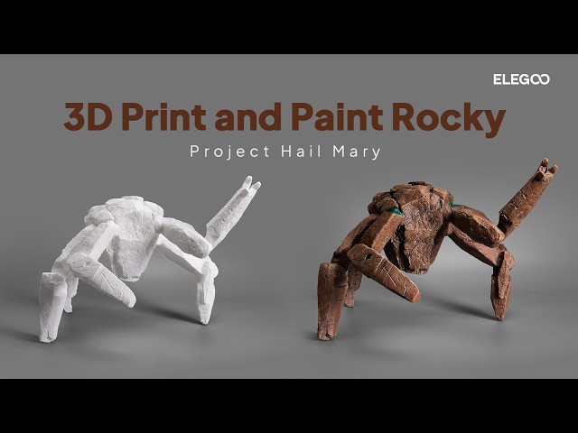 Printing and Painting Rocky from Project Hail Mary at 5X Scale
