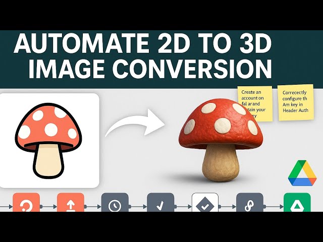 Turn Any 2D Image into a 3D Model in Minutes! | No Code Using n8n + Fal AI + Google Drive