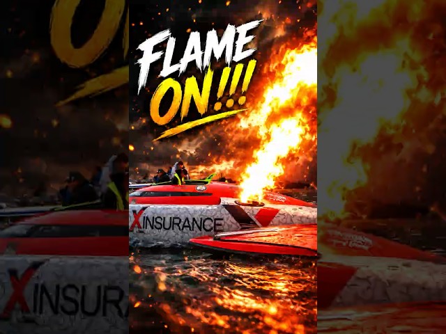 BANNED after 157 MPH in a 30!!! XINSURANCE Turbine Boat Throws FLAMES 🔥😱 #Shorts