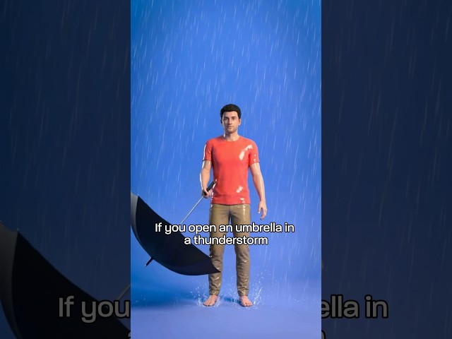 Why you should NEVER open an umbrella in a thunderstorm 🌂