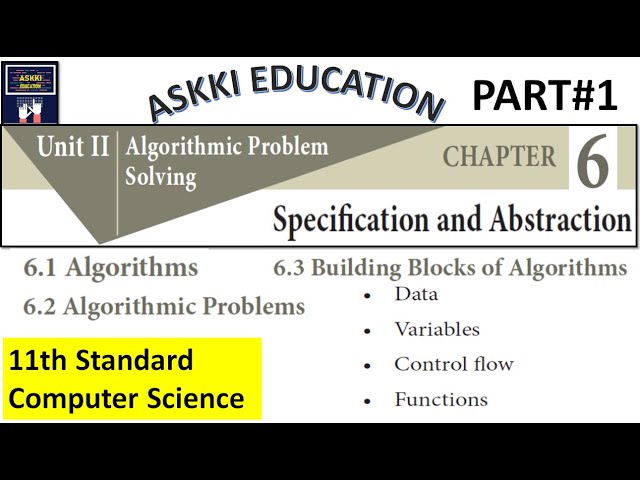 💥 11th Computer Science Chapter 6 - Specification & Abstraction | English Medium | Part#1