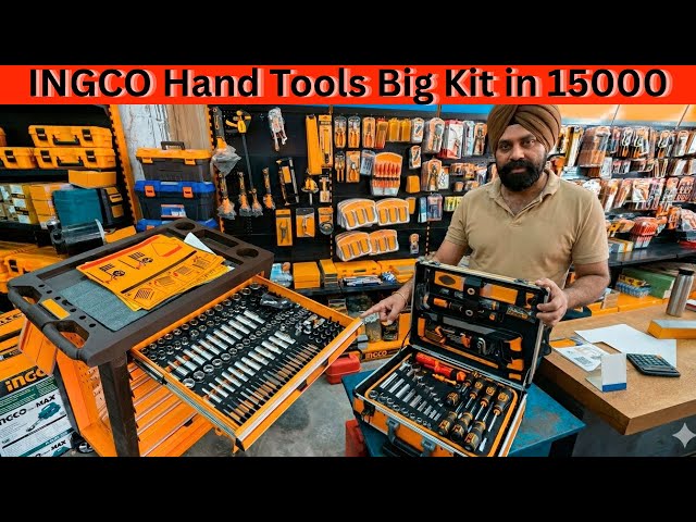 Ingco 328 Pieces Hand Tools Kit Trolley | Complete Hand Tool  | All Ingco Hand Tools in One Box