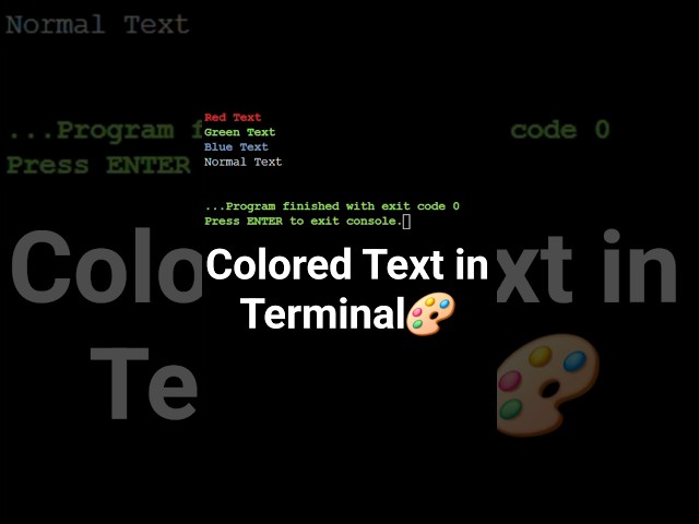 C Programming Trick: Print Colored Text in Terminal! 🌈 #viral #viralvideo #shorts