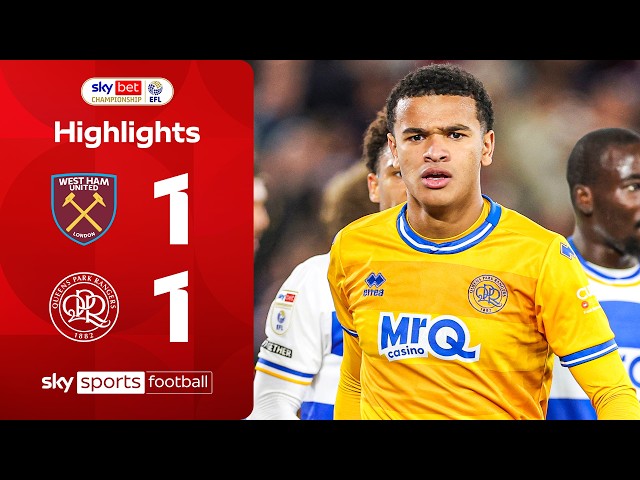 Charles makes OUTSTANDING stoppage-time double save! 👏 | West Ham 1-1 QPR | Championship highlights