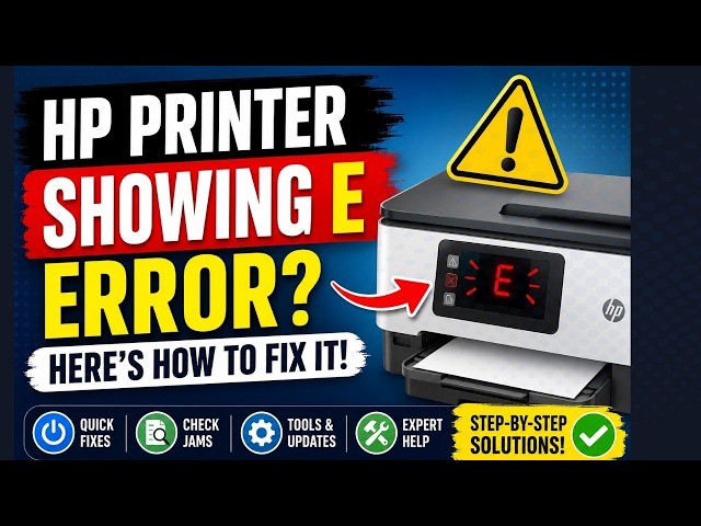 HP Printer Showing E Error? | HP Printer E Error Fix | HP Printer Support |