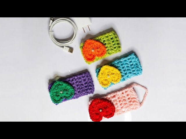 Get rid off messy cables! Make MONEY with This SUPER EASY Crochet Mini Cable Holder! ❤️ 