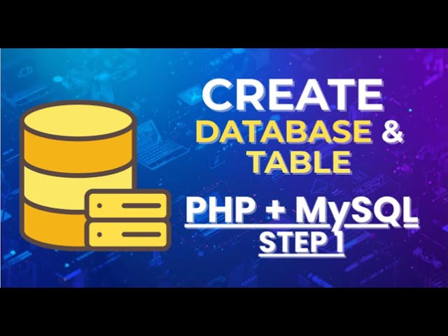 Create a Database and Table in phpMyAdmin | PHP + MySQL Tutorial for Students