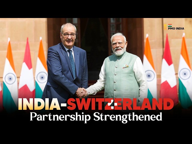PM Modi meets Guy Parmelin, President of the Swiss Confederation at Hyderabad House, New Delhi