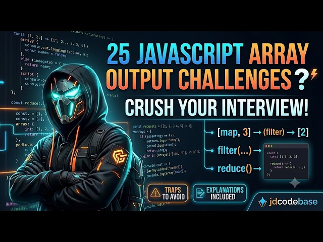 JavaScript Array Output Questions — 25 Interview Questions & Answers | Tricky Array Problems