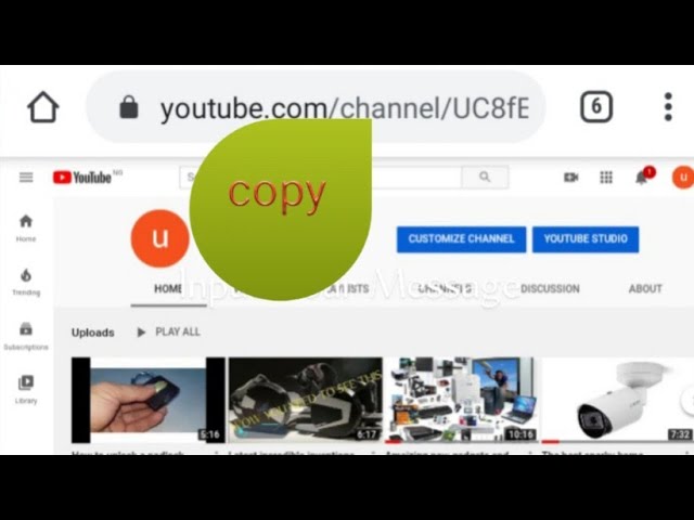 How to get YouTube channel Link using mobile Google chrome/URL copy