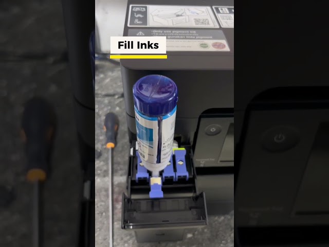 EPSON L15150 PRINTER | INK INITIALIZE AND SYSTEM SETUP. #shorts #shortvideo #shortsfeed