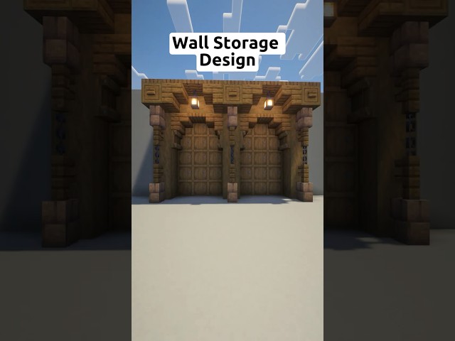 Wall Storage Design #minecraft #viral #build #shorts
