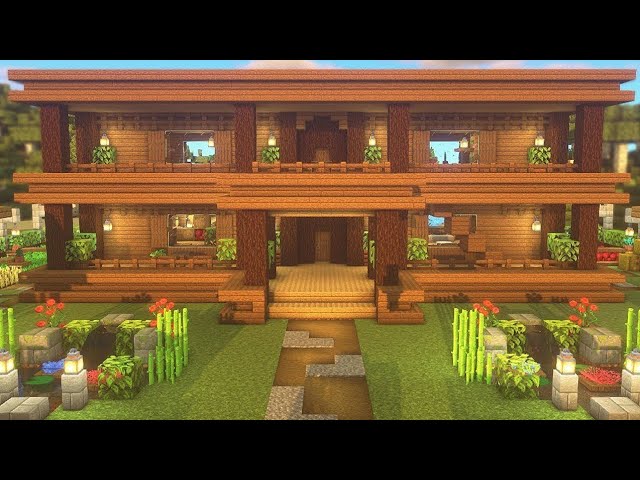 How to Build a Luxury Large Wooden House | Minecraft Tutorial 🏡 (#32)