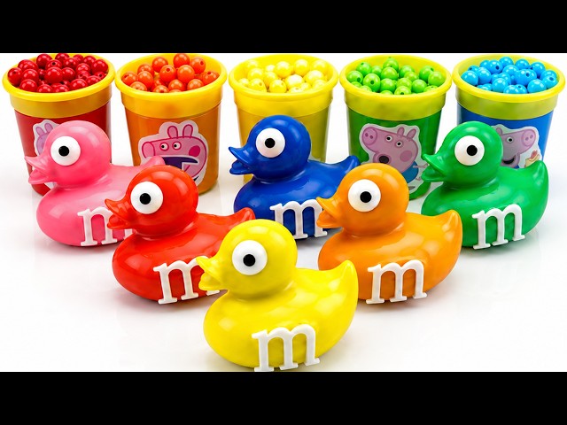 Satisfying Video | How To Make Rainbow Ice Cream from Play-Doh 6Duck M&M Cutting ASMR
