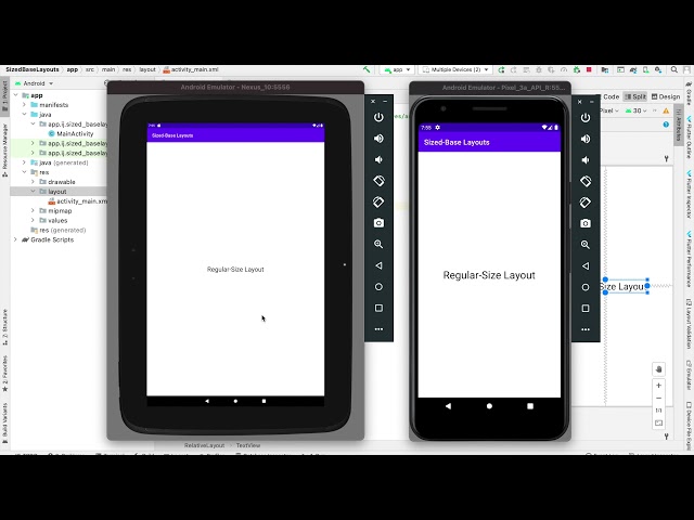 Android Alternate Layout Files for Different Screen Sizes