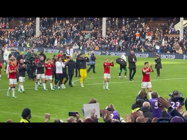 UNITY! Ten Hag and Players Celebrate with the away end at full time