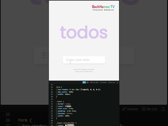 Daftar List Kegiatan | Analisis HTML CSS JS #shorts #coding