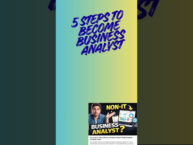 5 Steps to Become Business Analyst #education #businessanalyst #itcareers #job #careergrowth #career