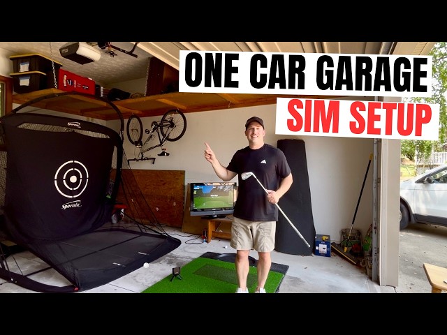 My One Car Garage Budget Golf Simulator Setup