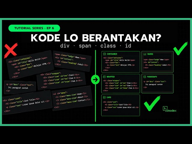【TUTORIAL SERIES】6. HTML Div - Kenali Div, Span, Class, & ID