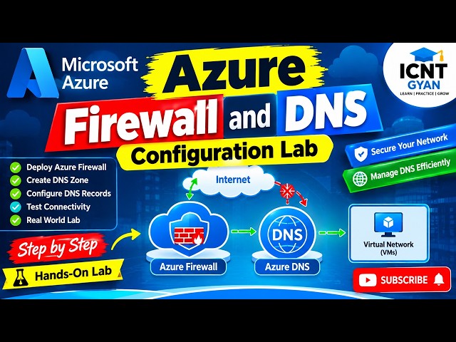 Azure Firewall & DNS Configuration Lab | Step-by-Step Hands-On Tutorial  Azure Networking  ICNT Gyan