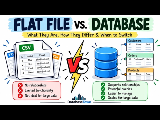Flat File vs. Database Explained: What's the Difference and When to Switch?
