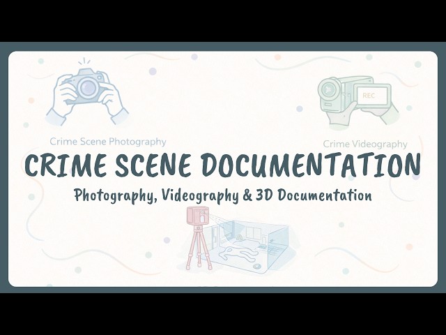 Crime Scene Documentation: Photography, Videography & 3D Documentation