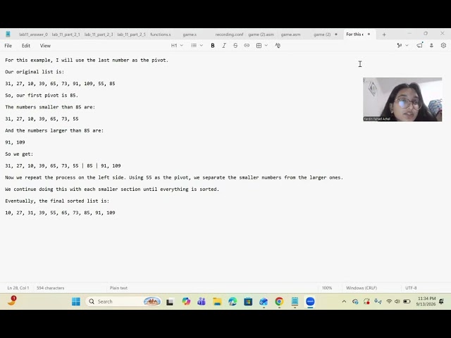 CS-300 Knowledge exchange on Sorting algorithms 