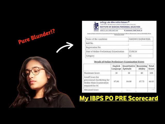My Scorecard 📝 | IBPS PO Prelims 2026