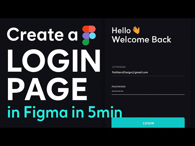 Design a LOGIN Page in Figma in Just 5 Minutes!