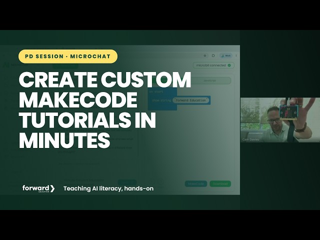 How to Create Custom MakeCode Tutorials in Minutes with AI with the MicroChat Tutorial Builder