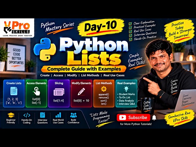 Day-10 | Python Lists Explained | Complete Guide with Practical Examples