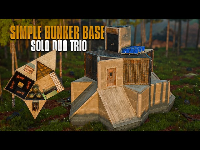 Rust Solo Duo Trio BUNKER Base Design (I Built the PERFECT TRIO BUNKER Base Design)