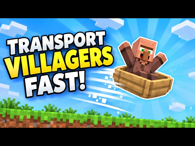 Easiest Ways To Transport Villagers Anywhere (Minecraft Bedrock)