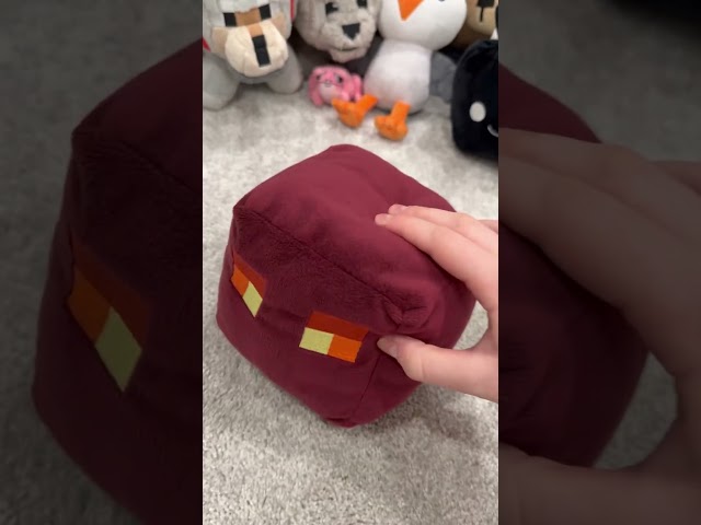 5 seconds til magma cube dies. Rip. #minecraftplush #memes #funny #plushies #plush