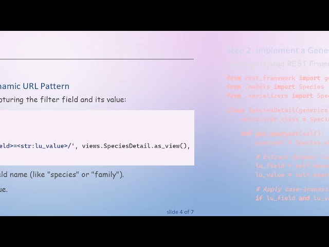 Creating a Single Django REST Framework View for Multiple URL Path Filters Using kwargs